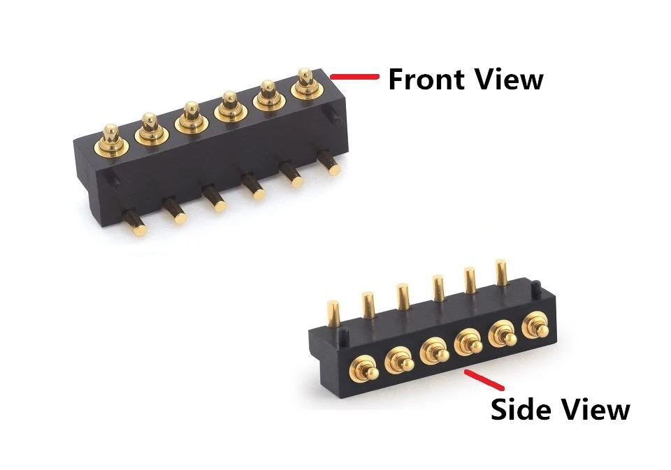 6pin Right Angle Pogo Pin connector 6pin Right Angle Pogo Pin connector
