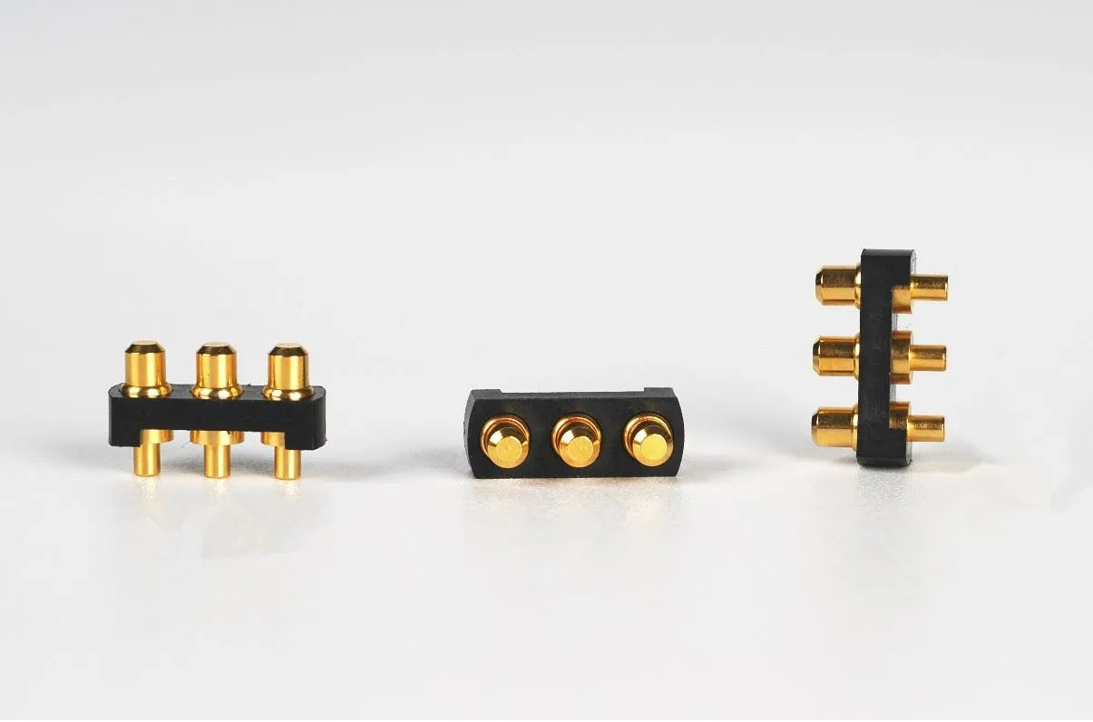 3 Pin Gold Plated Pogo Pin Connector
