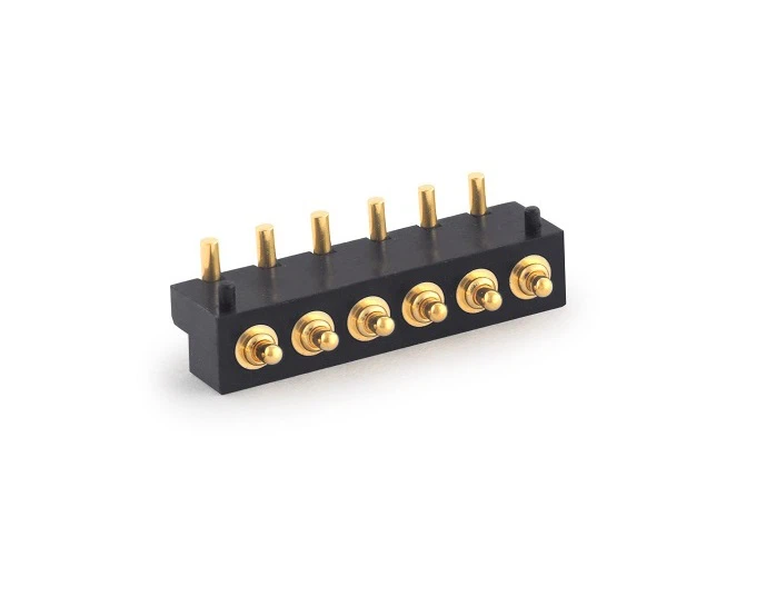 Right Angle 6pin Pogo Pin connector