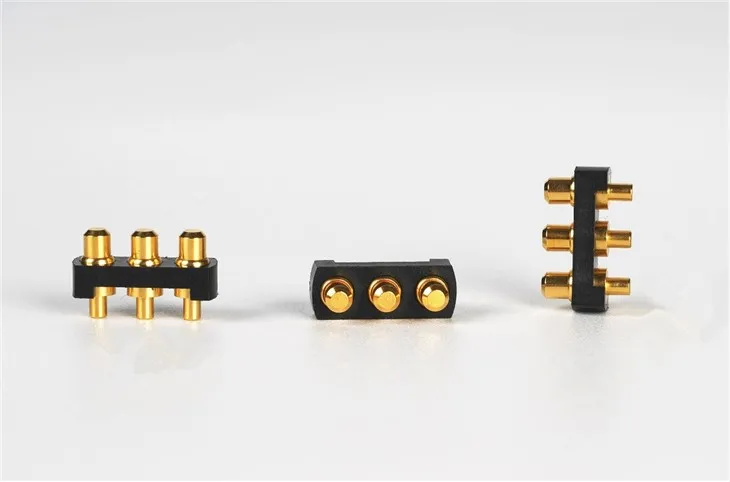 Gold Plated 3 Pin Pogo Pin Charging Connector