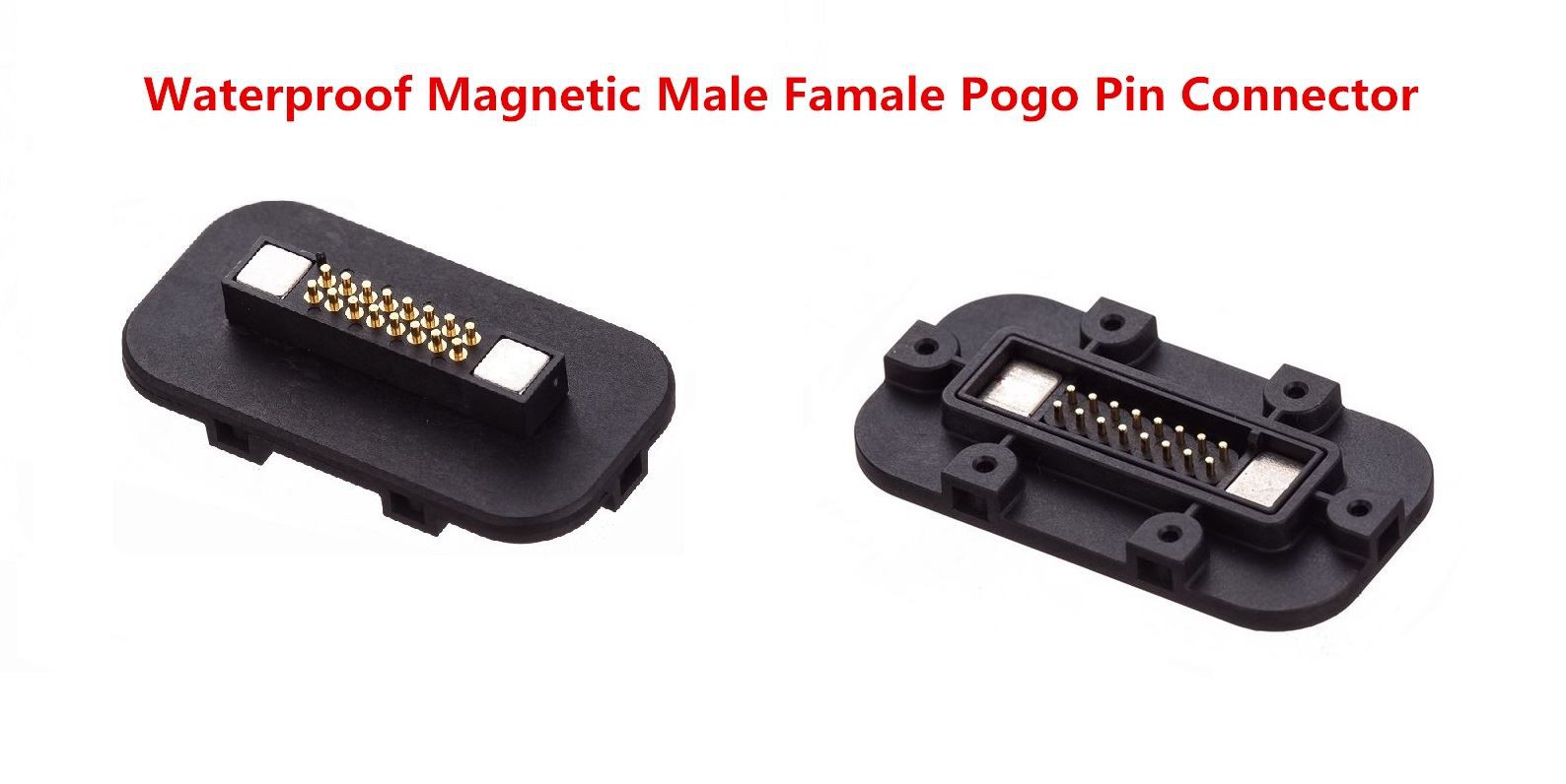Waterproof design pogo pin male and female connector