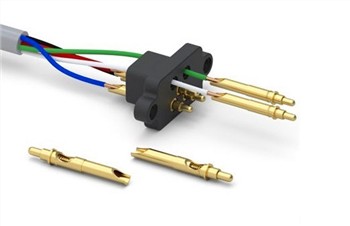 How will the cable be installed on the pogo pins?