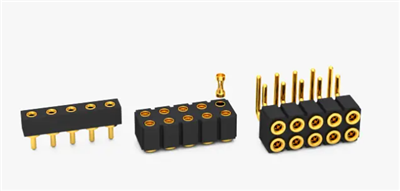 A vertical contact multi-prong connector